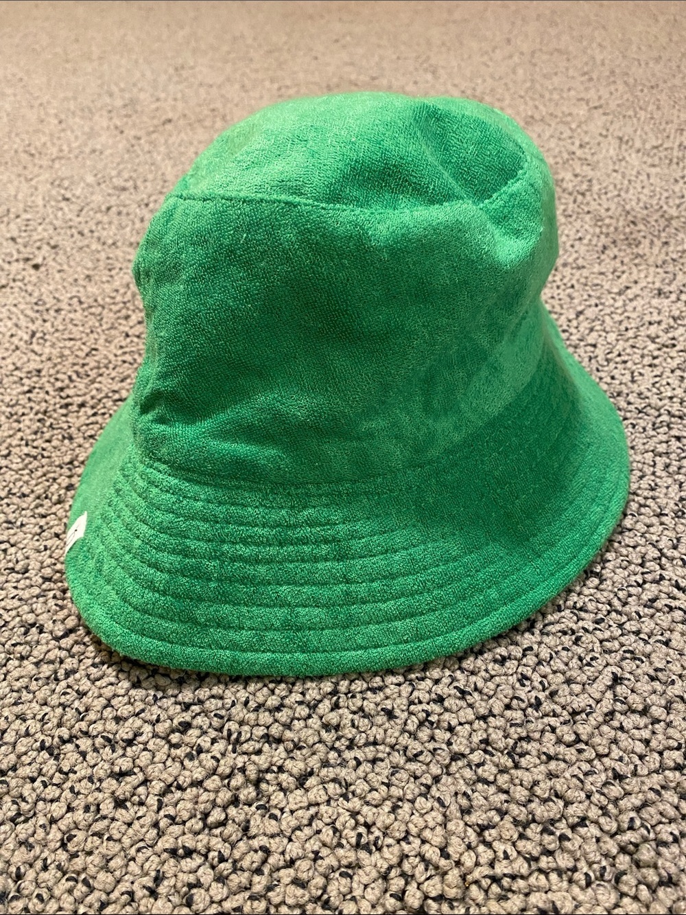 Green Bucket Hat - Women's Classic Terry Cloth Sun Hat